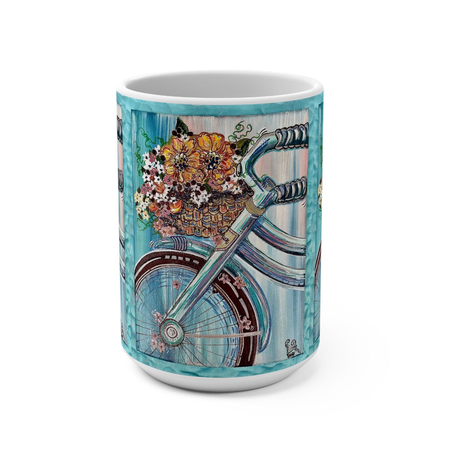 Bicycle w/Basket of Flowers Mug