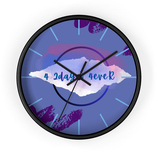 4 2day & 4eveR, (Black) Wall Clock