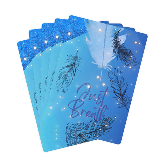 “Just Breath” Feather Poker Cards