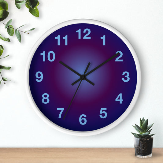 "Gradient" Wall Clock Round, Wood & Plexiglass