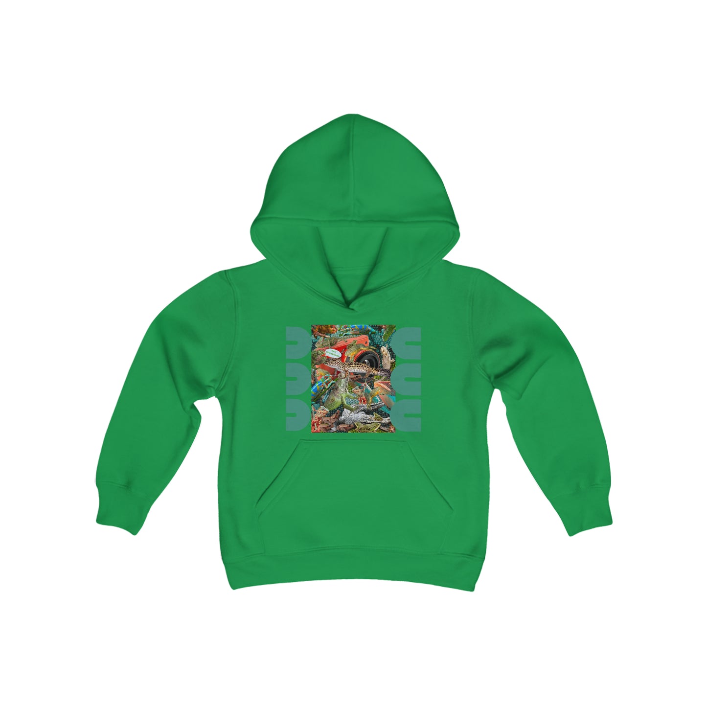 "Say Cockroach"  Reptile, Youth Hooded Sweatshirt (Find the 18 Cockroaches)