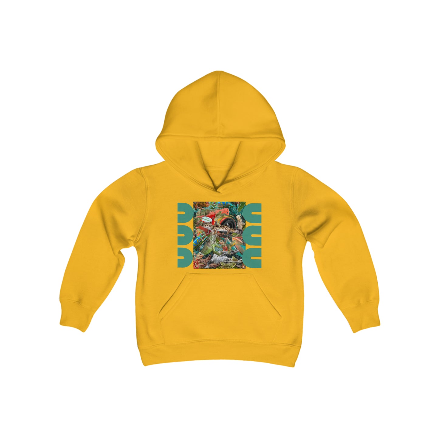 "Say Cockroach"  Reptile, Youth Hooded Sweatshirt (Find the 18 Cockroaches)