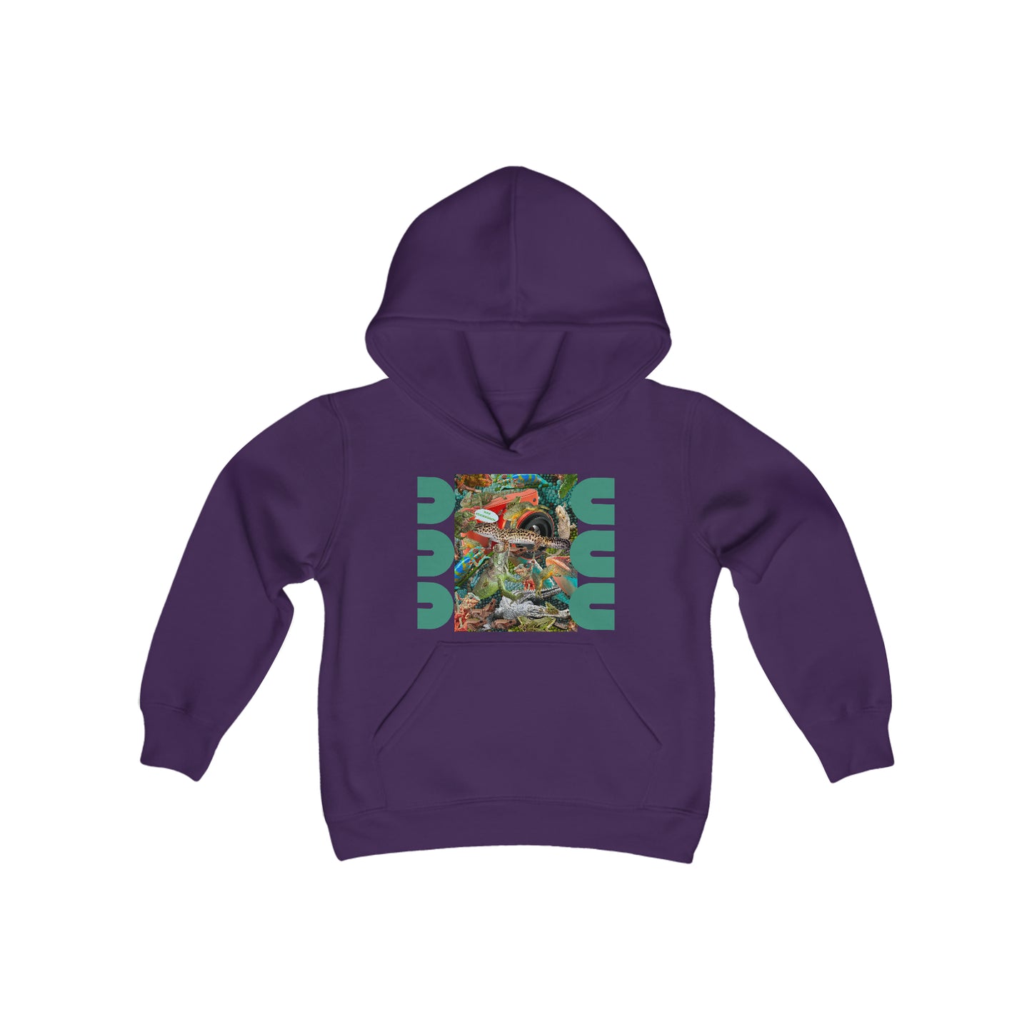 "Say Cockroach"  Reptile, Youth Hooded Sweatshirt (Find the 18 Cockroaches)