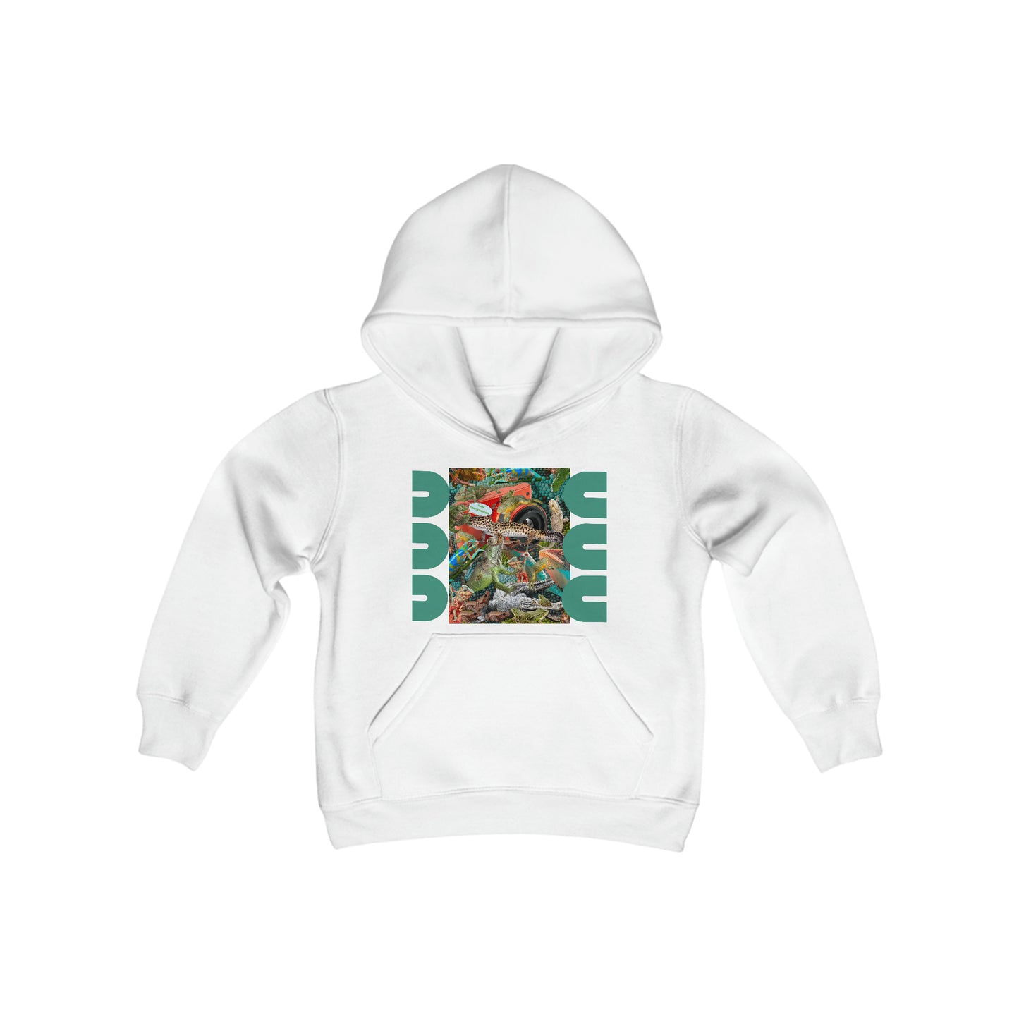 "Say Cockroach"  Reptile, Youth Hooded Sweatshirt (Find the 18 Cockroaches)