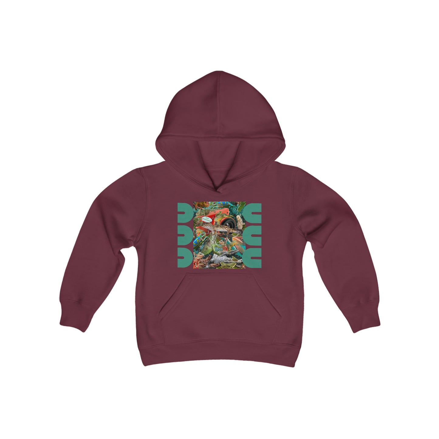 "Say Cockroach"  Reptile, Youth Hooded Sweatshirt (Find the 18 Cockroaches)