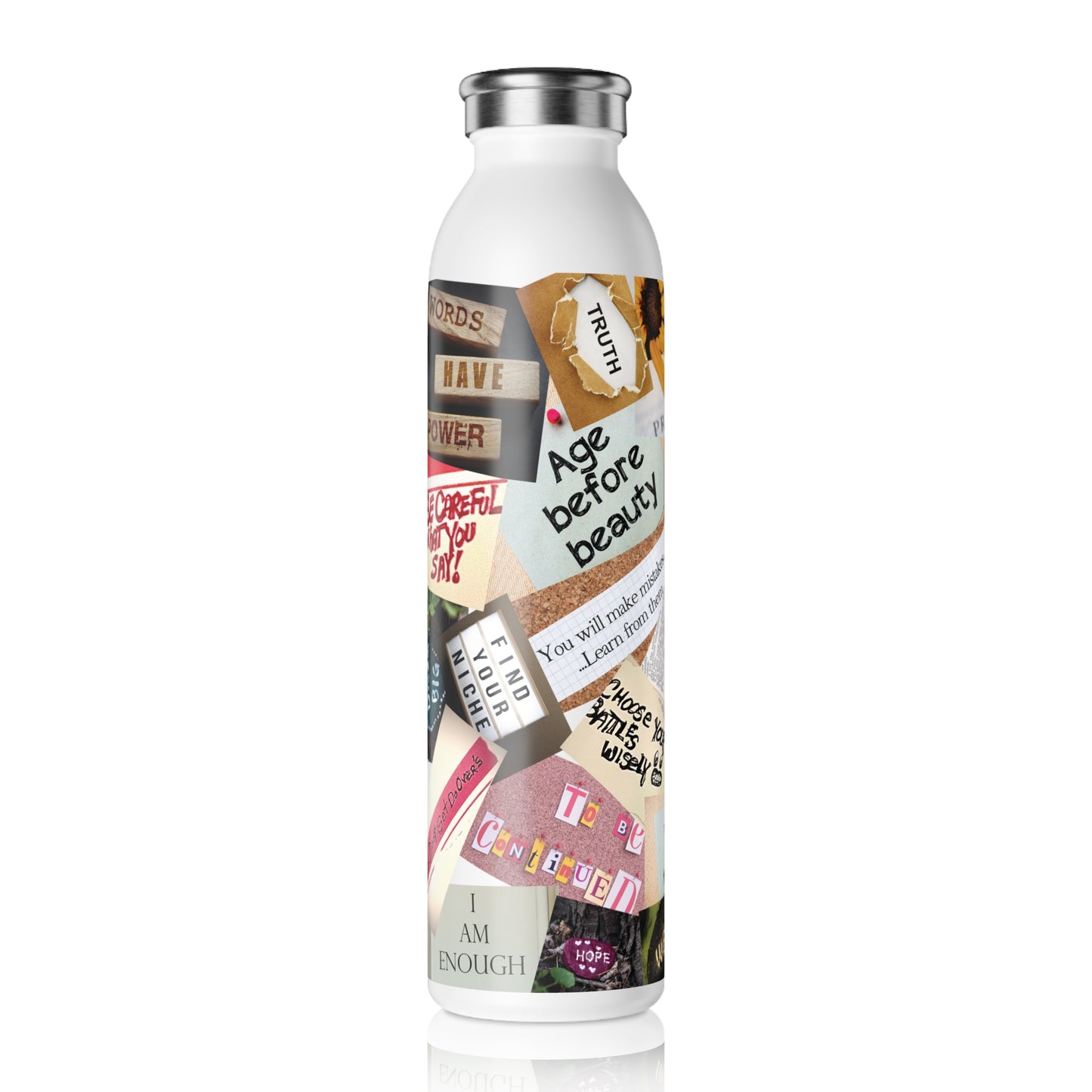 "Age Before Beauty" Slim 20oz. Water Bottle