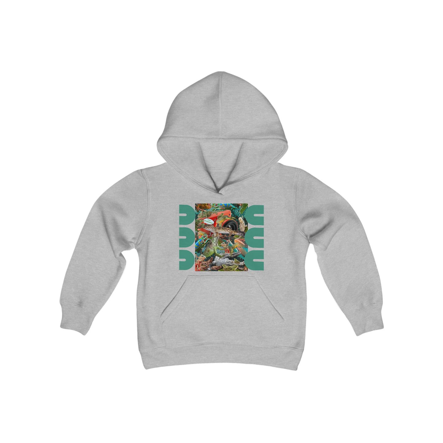 "Say Cockroach"  Reptile, Youth Hooded Sweatshirt (Find the 18 Cockroaches)